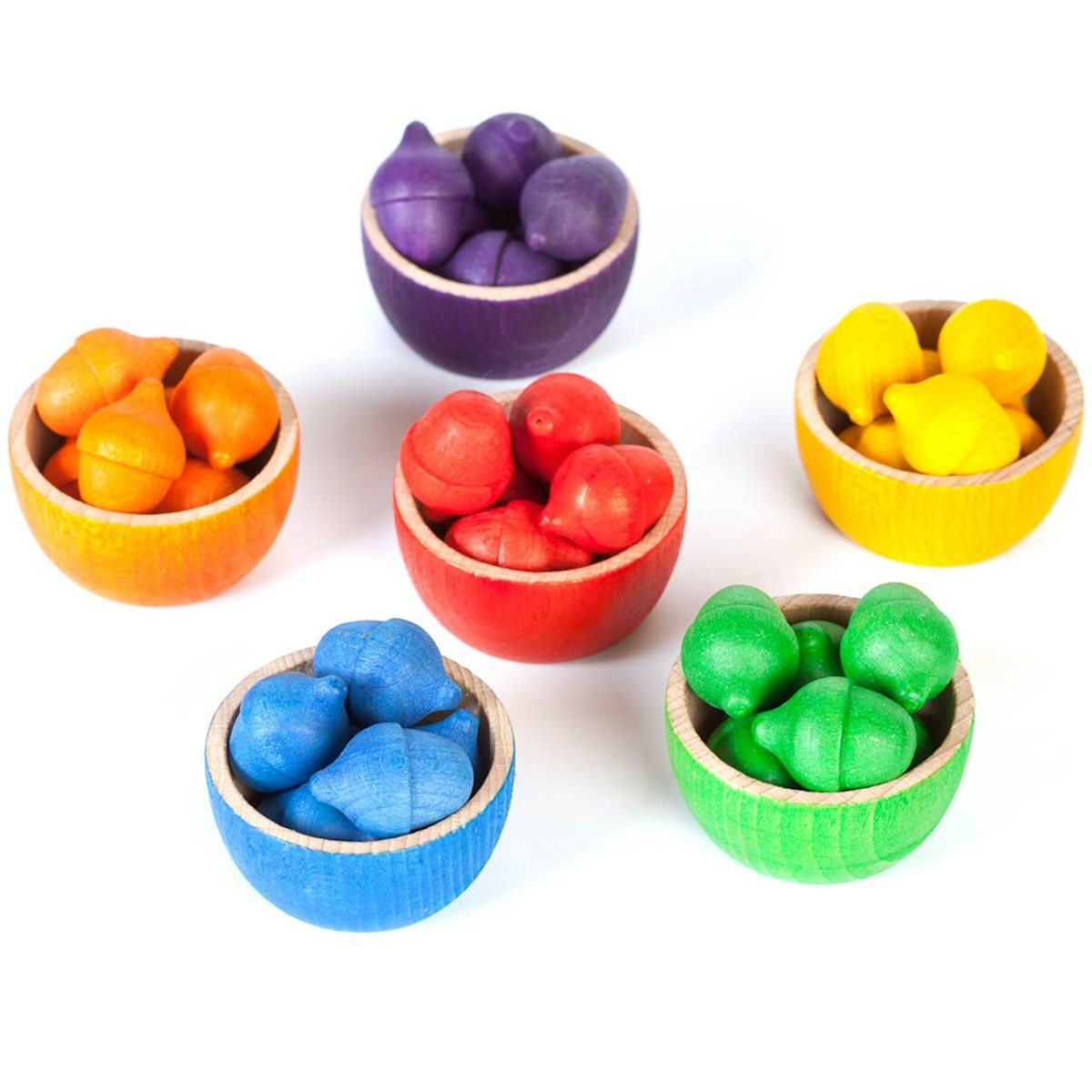 Bowls & acorns – kreatives Holzspielzeug Set ab 3 Jahren Bowls & acorns – kreatives Holzspielzeug Set ab 3 Jahren