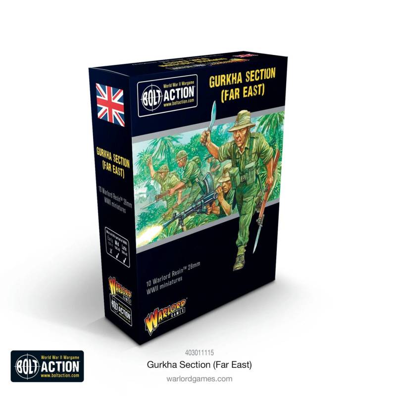 British Gurkha Section Far East 28mm Großbritannien Infantry Bolt Action