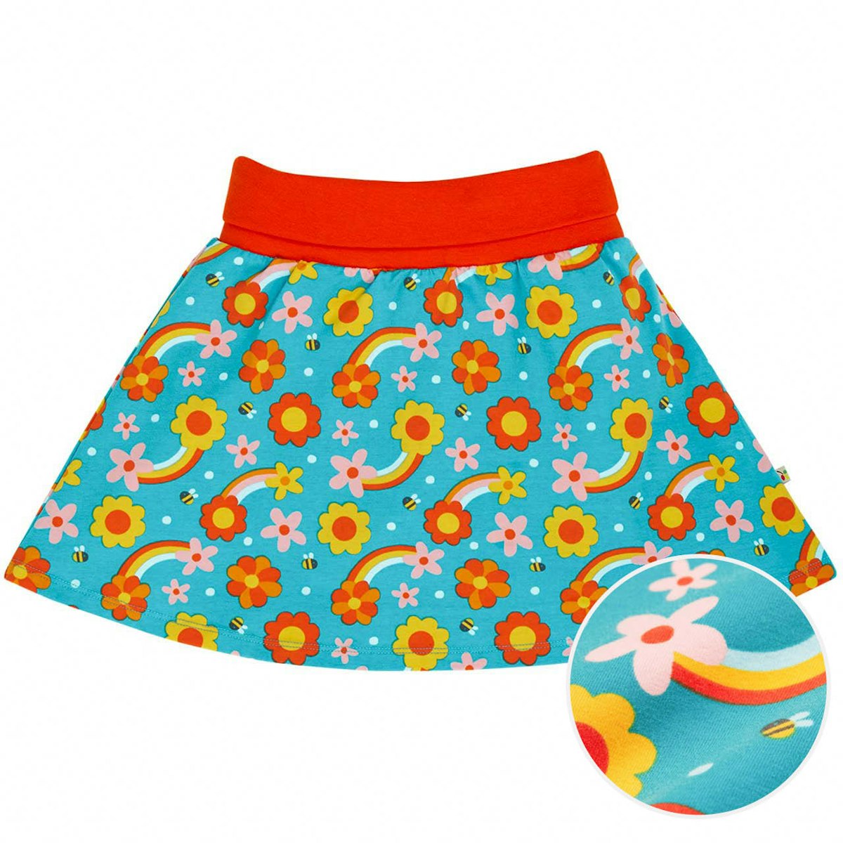 Bündchen Rock mit Shorts - 2in1 Dahlien 134/140 Bündchen Rock mit Shorts - 2in1 Dahlien 134/140