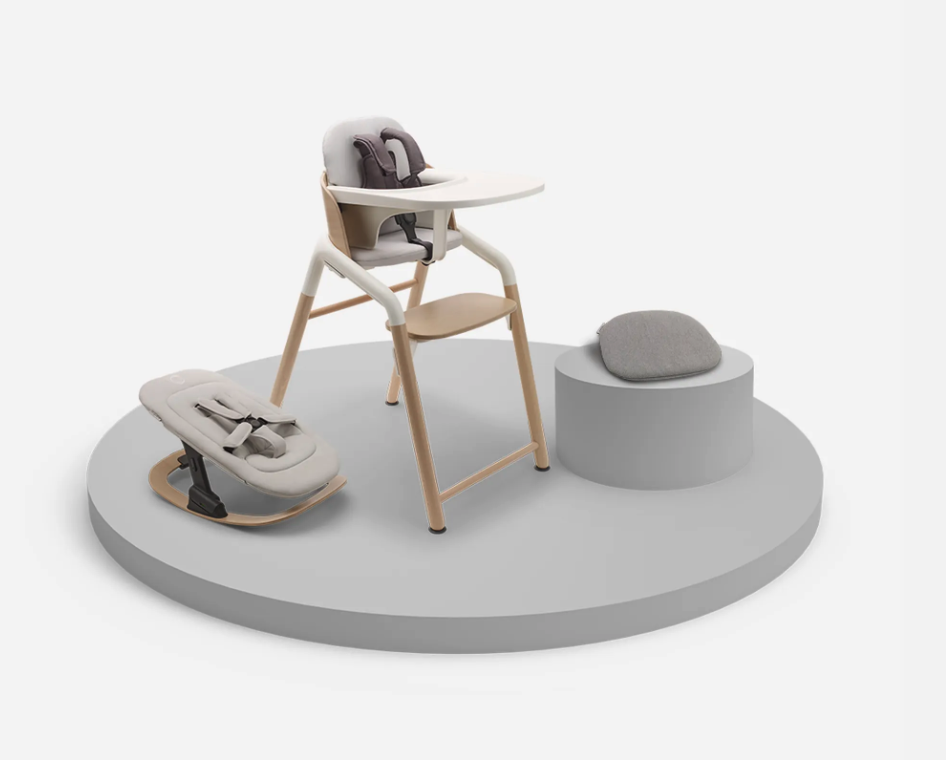 Bugaboo Giraffe Ultimatives Hochstuhl-Komplettset holz grau Bugaboo Giraffe Ultimatives Hochstuhl-Komplettset holz grau