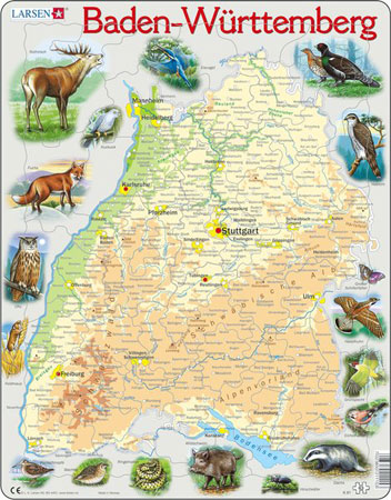 Bundesland Baden-W�rttemberg physisch Bundesland Baden-W�rttemberg physisch