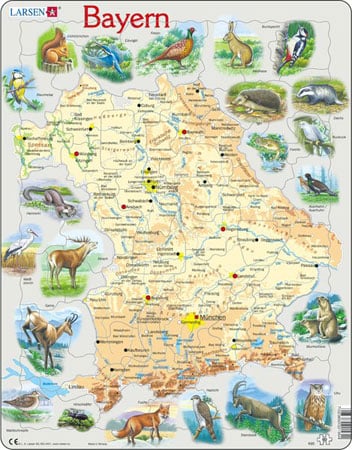 Bundesland Bayern physisch Bundesland Bayern physisch