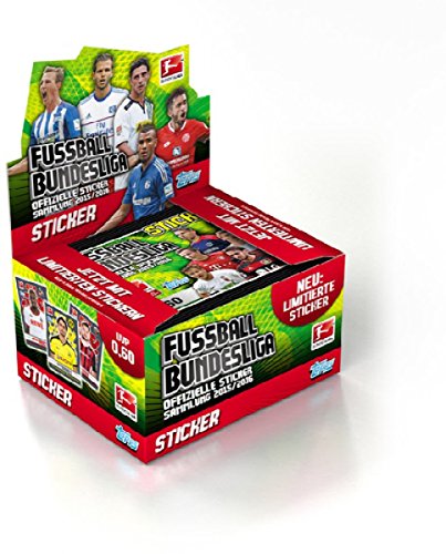 Bundesliga Sticker - Display mit 50 Tüten Sticker, 2015/2016 topps