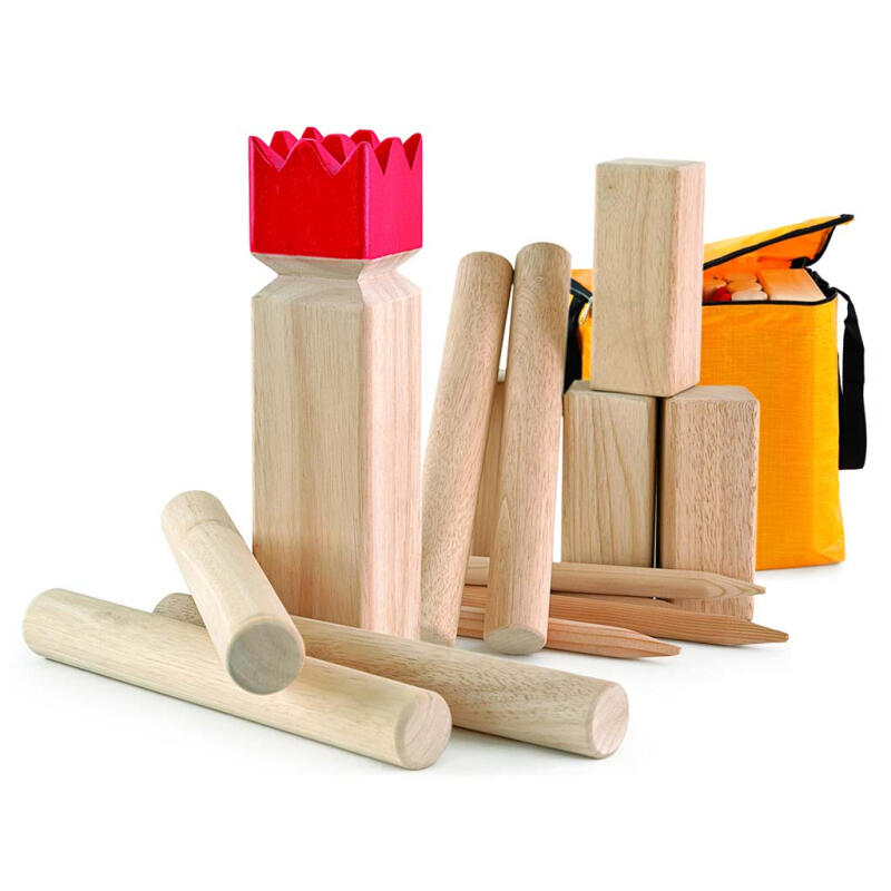 CARROMCO - Kubb / Wikingerschach / mit rotem König CARROMCO - Kubb / Wikingerschach / mit rotem König