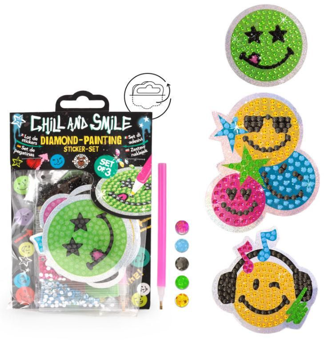 CHILL AND SMILE Diamond-Painting Sticker-Set Spielideen + Basteln CHILL AND SMILE Diamond-Painting Sticker-Set Spielideen + Basteln