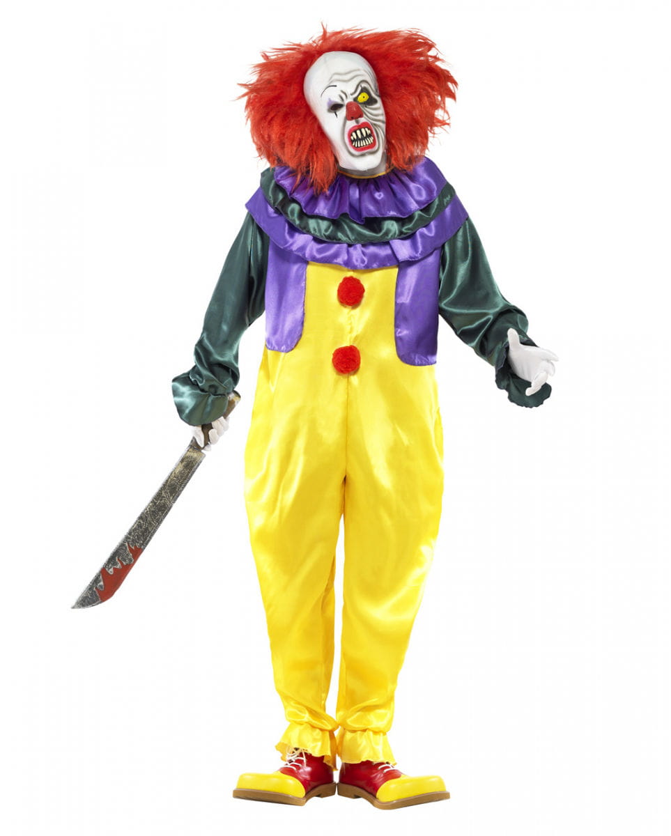 Classic Horror Clown Kostüm mit Maske Classic Horror Clown Kostüm mit Maske