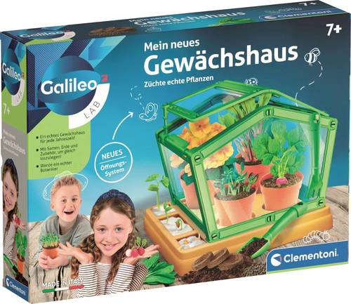 Clementoni 59383 Galileo Mein neues Gewächshaus Experimentier-Set ab 7 Jahre von Clementoni