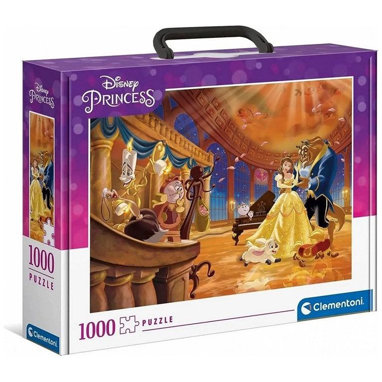 Clementoni - Disney Princess Puzzle-Koffer 1000 Teile - Die Schöne und das Biest