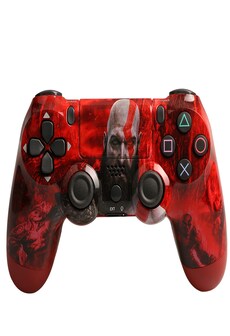 Controller Compatible with PlayStation PS4/PC Double Shock 4th Bluetooth Wireless Gamepad Joystick Remote God Of War Red