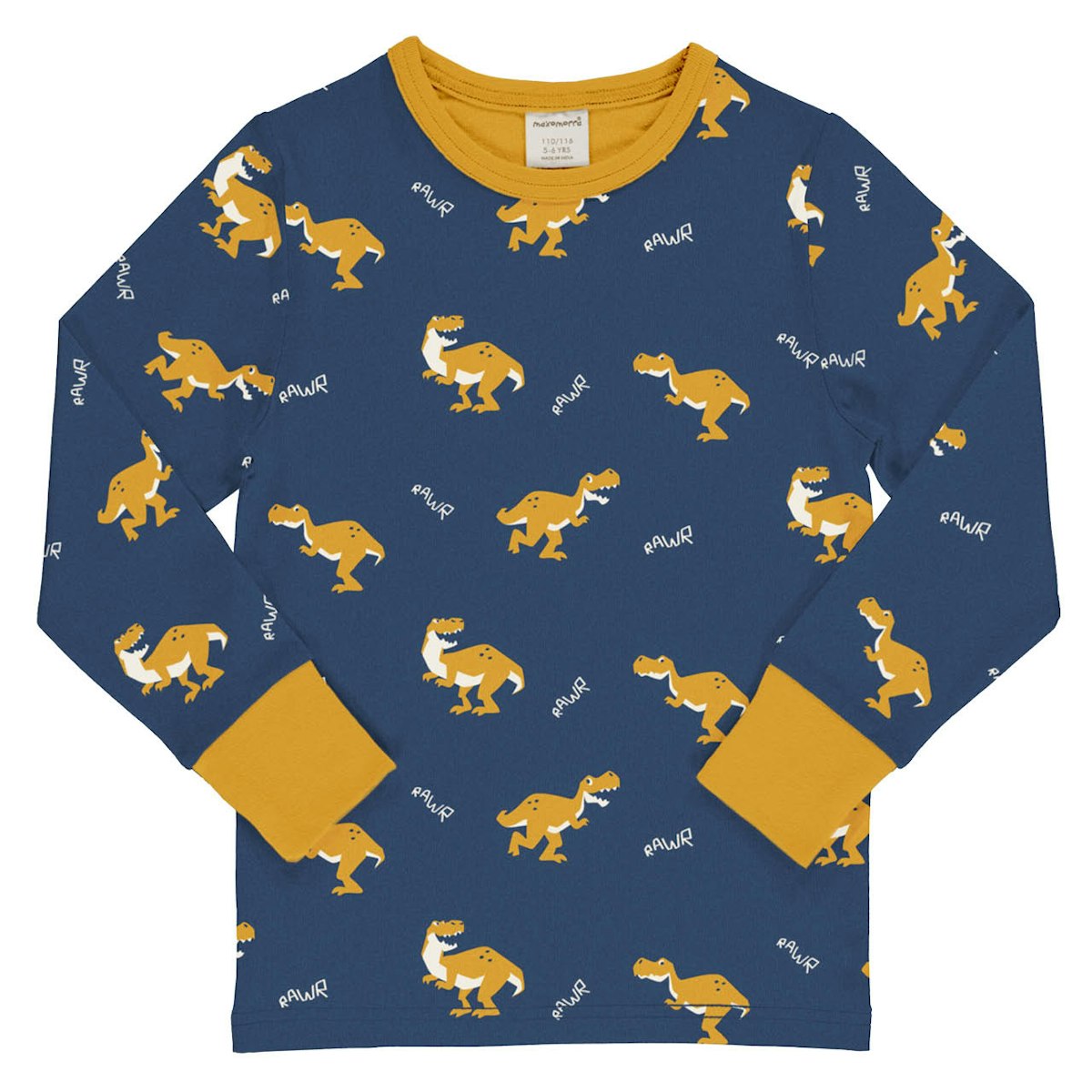 Cooles Langarmshirt T-Rex blau 122/128 Cooles Langarmshirt T-Rex blau 122/128
