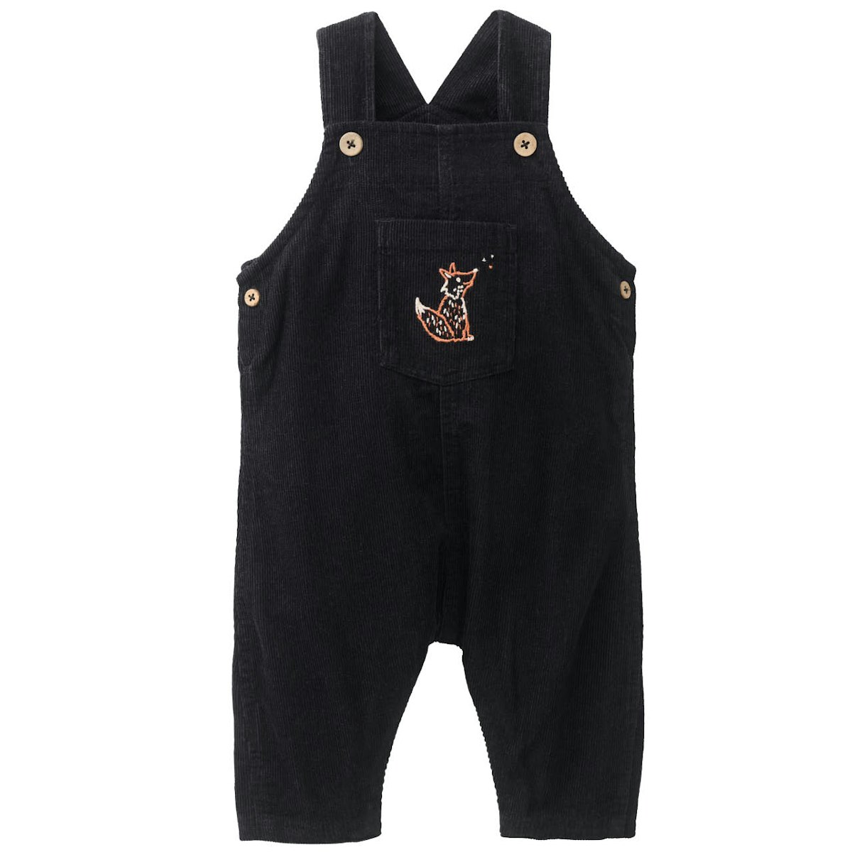 Cord Latzhose Fuchs schwarz 62/68 Cord Latzhose Fuchs schwarz 62/68