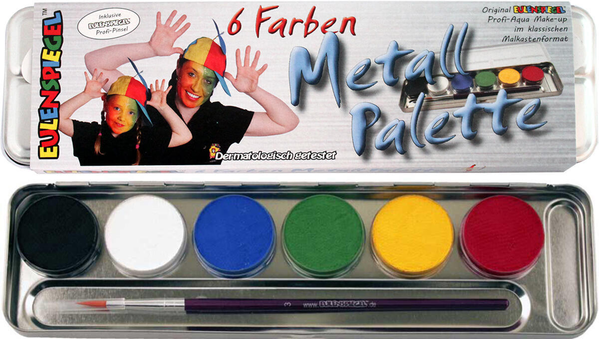 Corvus - Metallpalette 6 Farben, 1 Pinsel Corvus - Metallpalette 6 Farben, 1 Pinsel