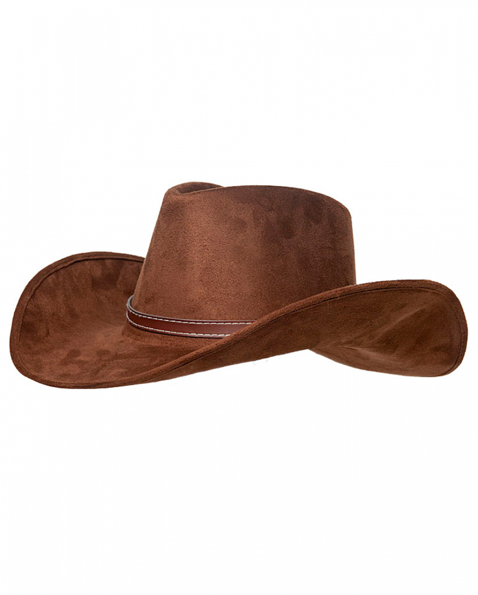 Cowboyhut braun im Wildleder Look Cowboyhut braun im Wildleder Look