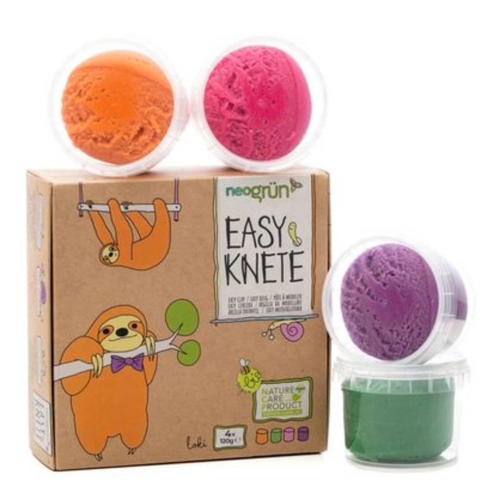 Crazy Three - neogrün Knete Loki 4er Set orange, grün, pink, violett Crazy Three - neogrün Knete Loki 4er Set orange, grün, pink, violett