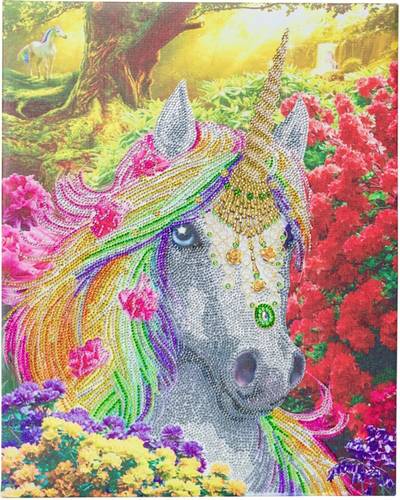 Crystal Art Leinwand Einhornwald 40x50cm CAK-A71 von No Name