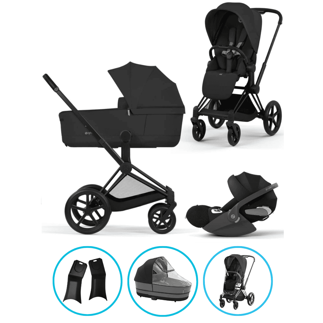 Cybex e-Priam Komfort Kinderwagen Set 6in1 Matt Black / Sepia Black inkl. Cloud T Plus Sepia Black Cybex e-Priam Komfort Kinderwagen Set 6in1 Matt Black / Sepia Black inkl. Cloud T Plus Sepia Black