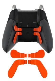 DATA FROG Metal Bumper Trigger Paddles Replacement For Xbox One Elite Controller Orange