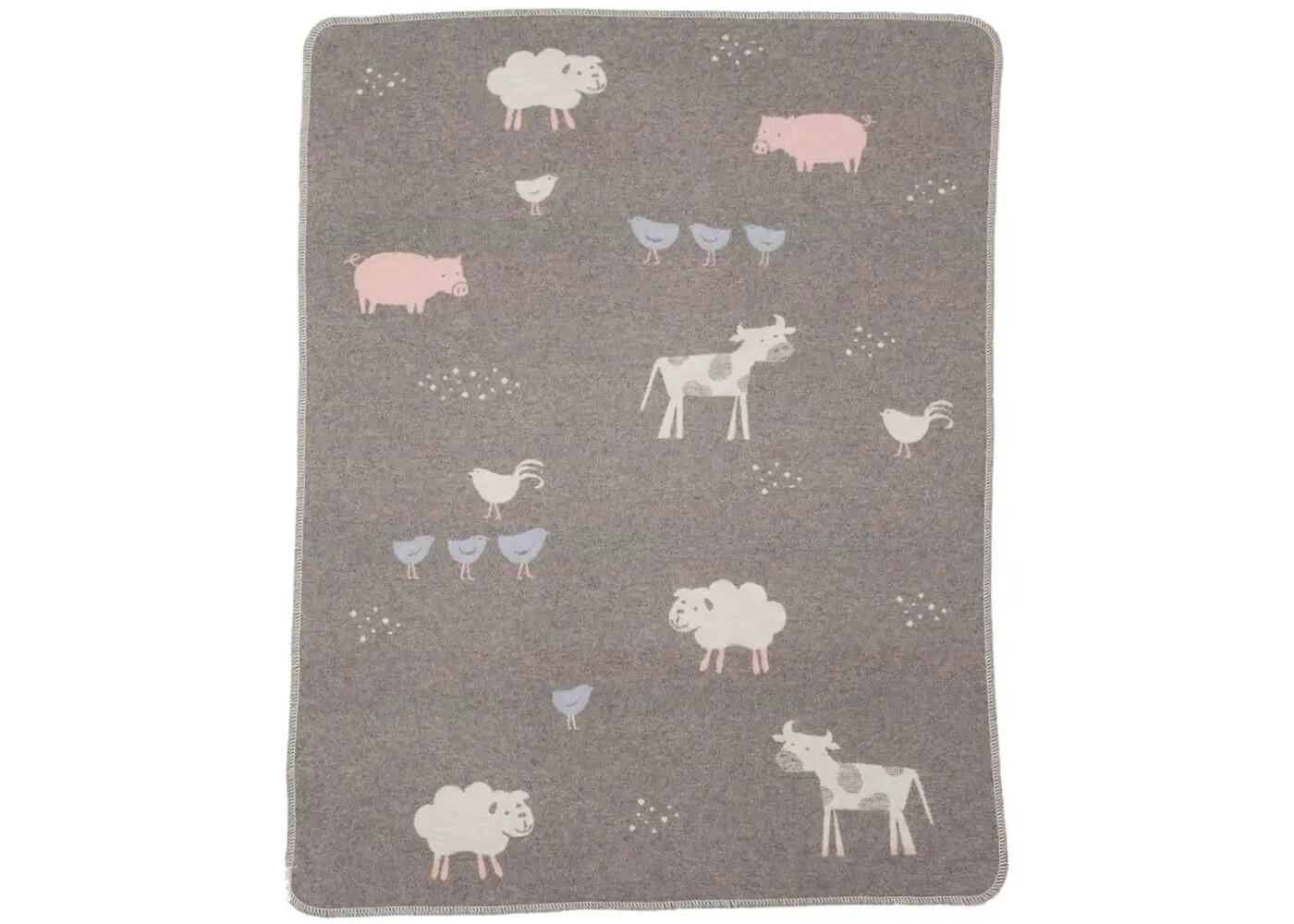 DF David Fussenegger - Babydecke Juwel Bauernhof grau DF David Fussenegger - Babydecke Juwel Bauernhof grau