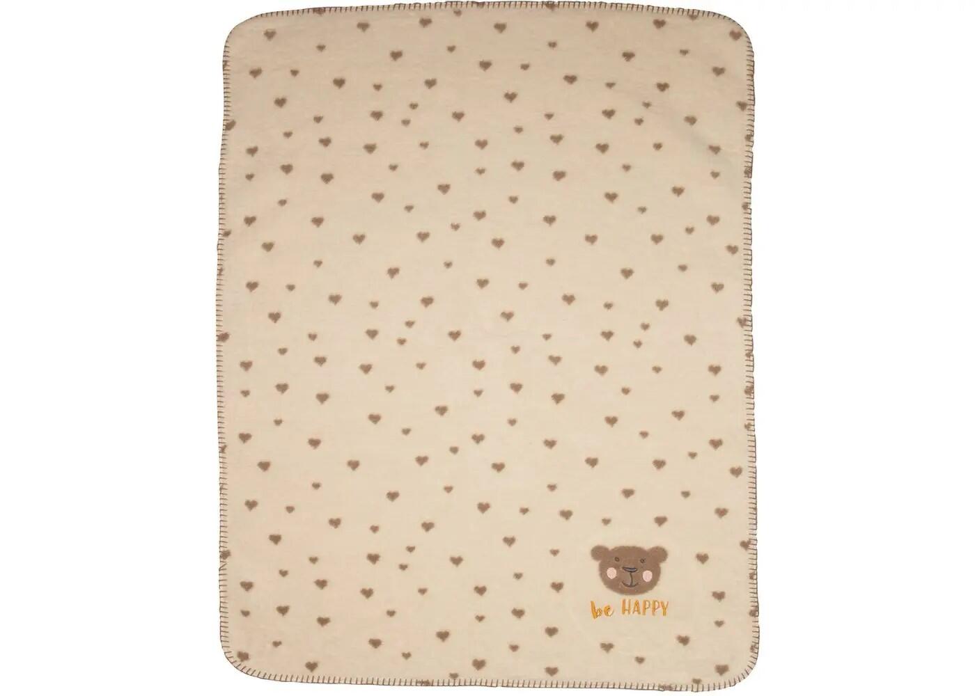 DF David Fussenegger - Babydecke Mila Bär Happy beige DF David Fussenegger - Babydecke Mila Bär Happy beige