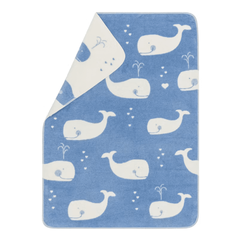 DF David Fussenegger - FUSSENEGGER MAJA Babydecke Wal allover mittelblau 75/100 DF David Fussenegger - FUSSENEGGER MAJA Babydecke Wal allover mittelblau 75/100