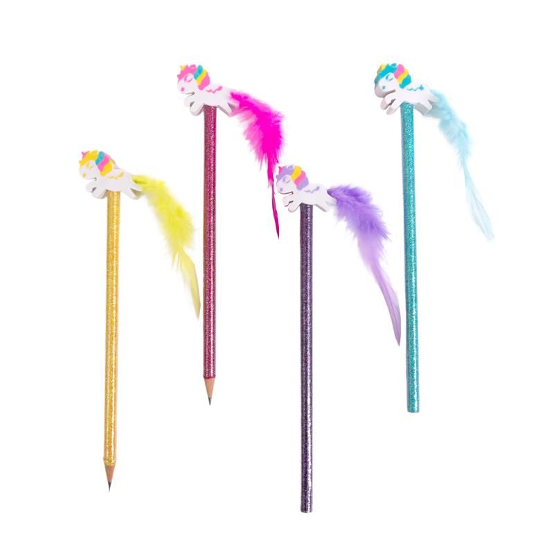 DREAMLAND Bleistift & Einhorn-Radiertopper mit Federschweif Lila Stifte DREAMLAND Bleistift & Einhorn-Radiertopper mit Federschweif Lila Stifte