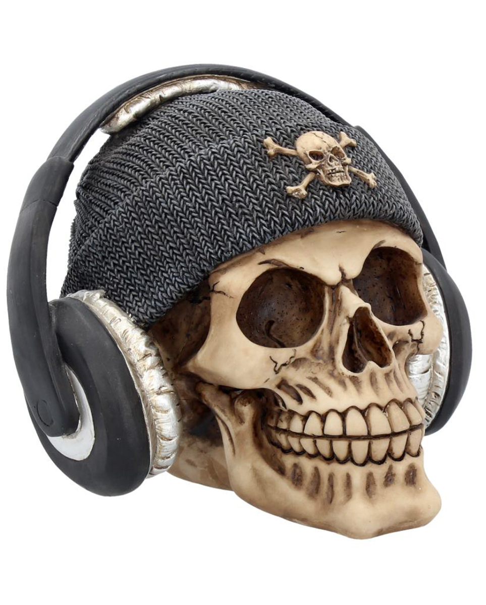 Dead Beat Kopfhörer-Totenkopf 17cm Dead Beat Kopfhörer-Totenkopf 17cm