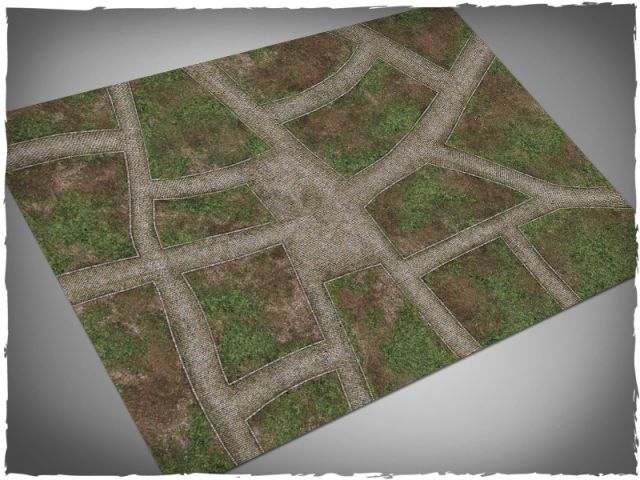 Deep Cut Studio Wargames Terrain Mat Cobblestone Streets 4x6 Spielmatte Gamemat