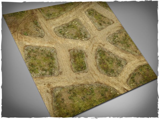 Deep Cut Studio Wargames Terrain Mat Cobblestone Streets v2 4x4 Spielmatte Game