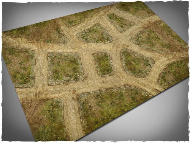 Deep Cut Studio Wargames Terrain Mat Cobblestone Streets v2 4x6 Spielmatte Game