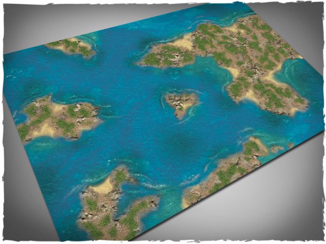 Deep Cut Studio Wargames Terrain Mat Islands 4x6 Wasser Spielmatte Play mat