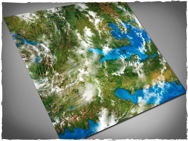 Deep Cut Studio Wargames Terrain Mat Orbital Earth 4x4 Play mat map Dropfleet