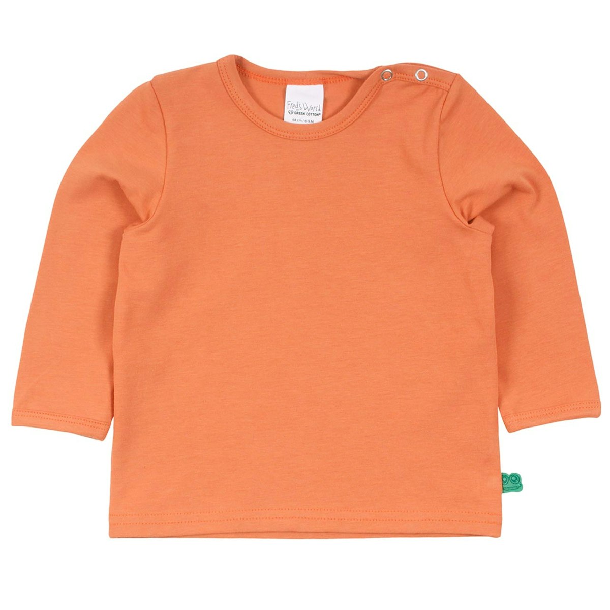 Dehnbares Basic Langarmshirt in hellem apricot-orange 80 Dehnbares Basic Langarmshirt in hellem apricot-orange 80