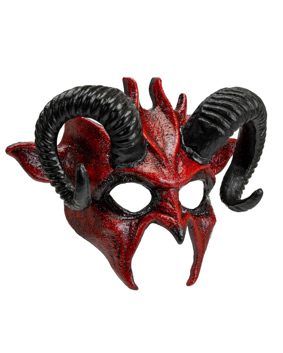 Diabolische Teufels Maske mit Hörner Diabolische Teufels Maske mit Hörner