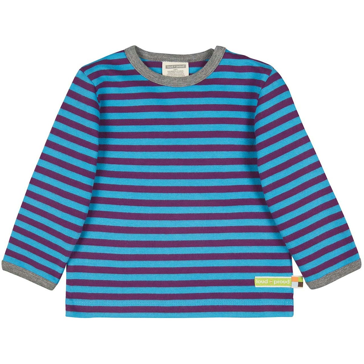 Dickeres Jersey Shirt lila/türkis langarm 62/68 Dickeres Jersey Shirt lila/türkis langarm 62/68