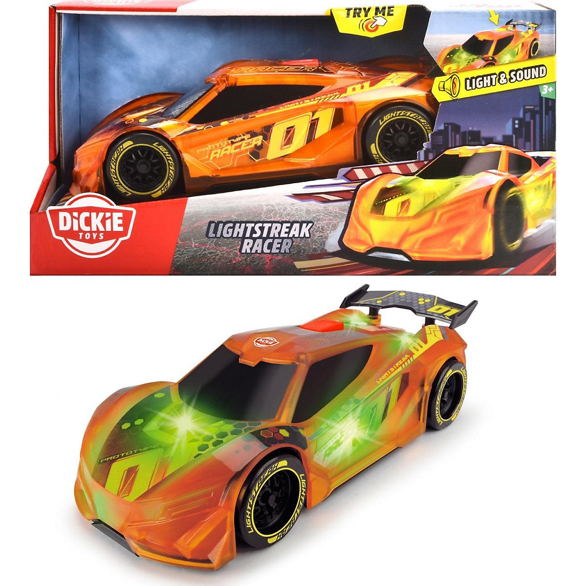 Dickie - Lightstreak Racer, Rennwagen mit Licht und Sound