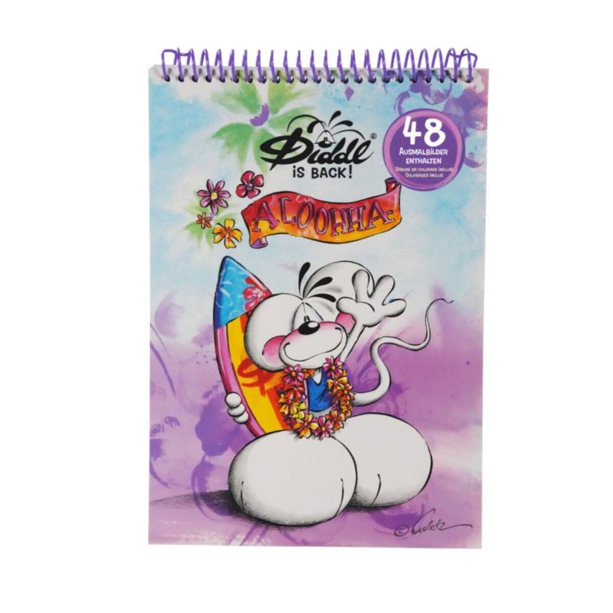 Diddl - Diddl Malbuch blau/lila , A4 Diddl - Diddl Malbuch blau/lila , A4