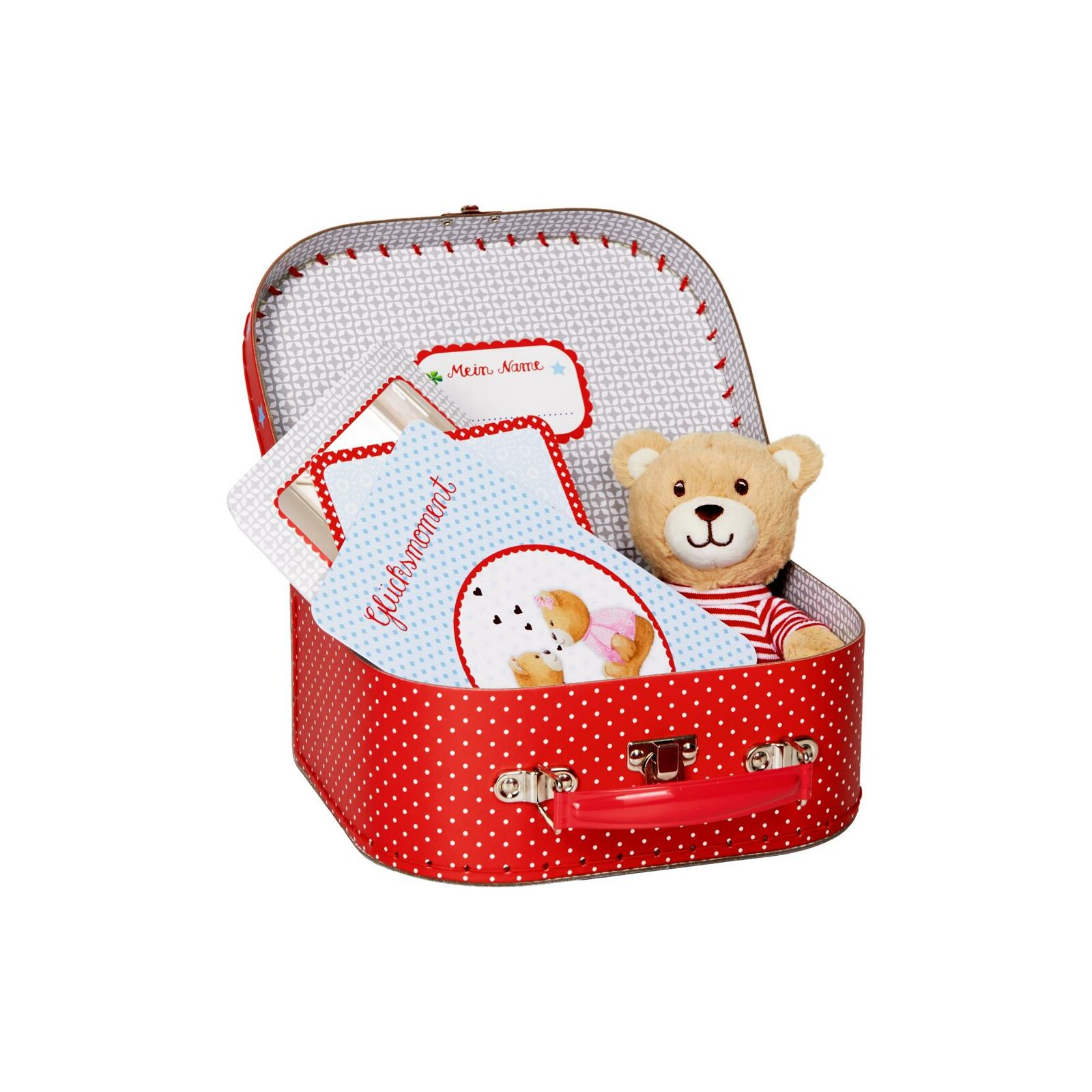 Die Spiegelburg - BabyGlück - Geschenkset Teddy im Köfferchen