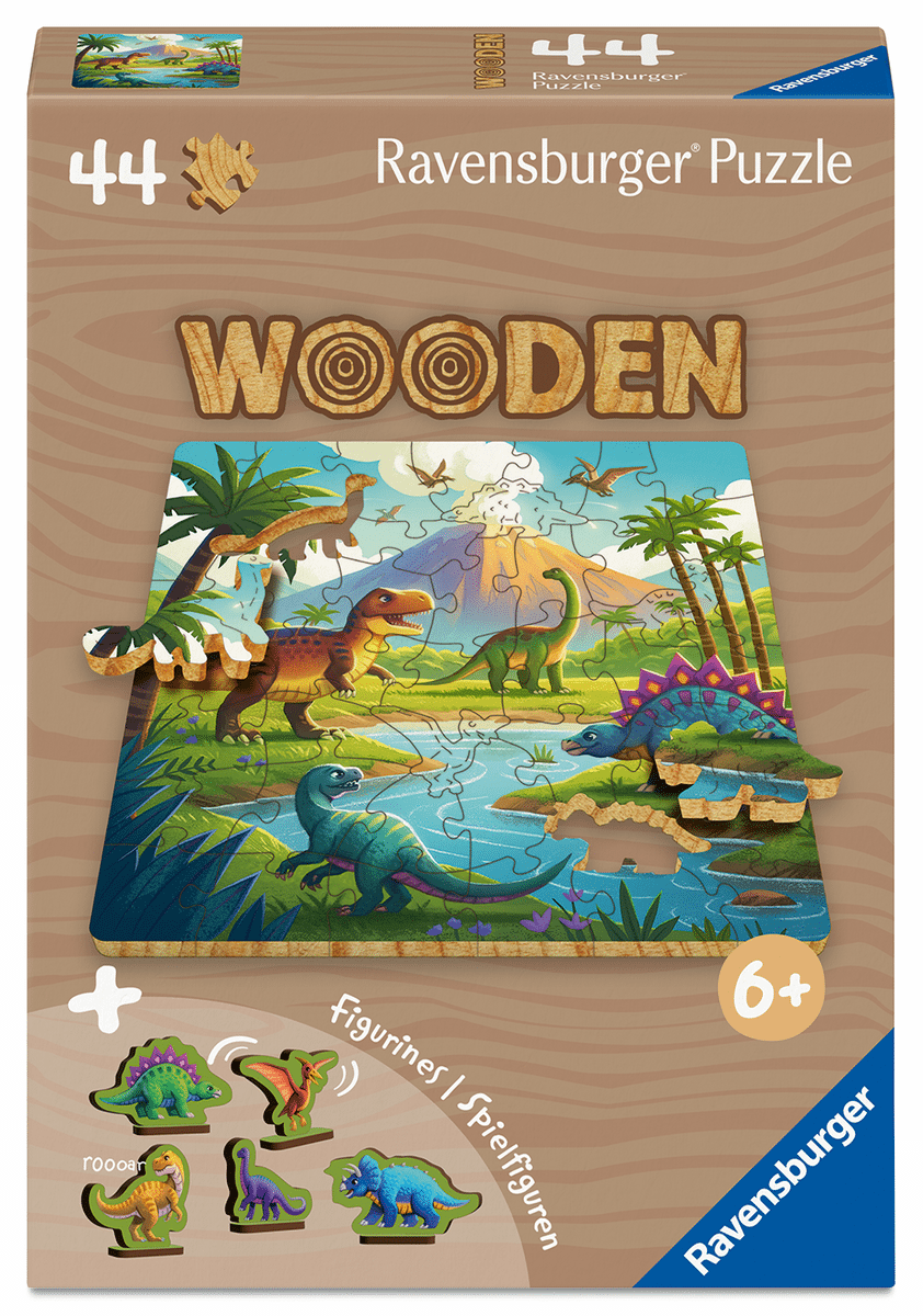Dinosaurier Welt Puzzle aus Holz Dinosaurier Welt Puzzle aus Holz