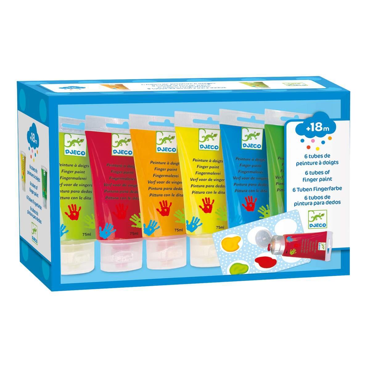 Djeco - 6 Tuben Fingerfarben Djeco - 6 Tuben Fingerfarben