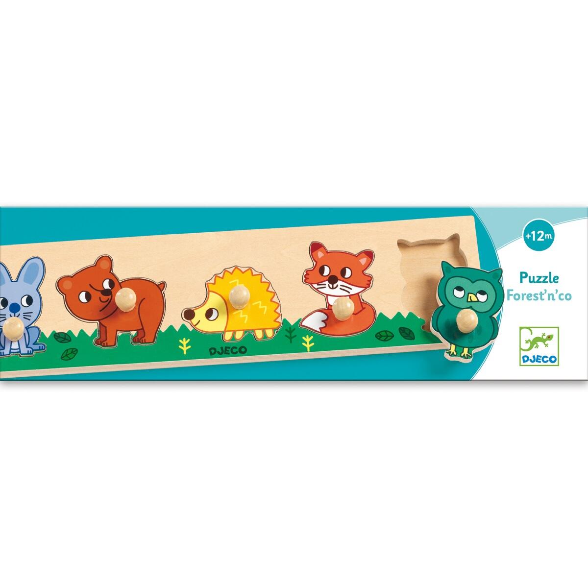 Djeco - Holz-Steckpuzzle Waldtiere Djeco - Holz-Steckpuzzle Waldtiere
