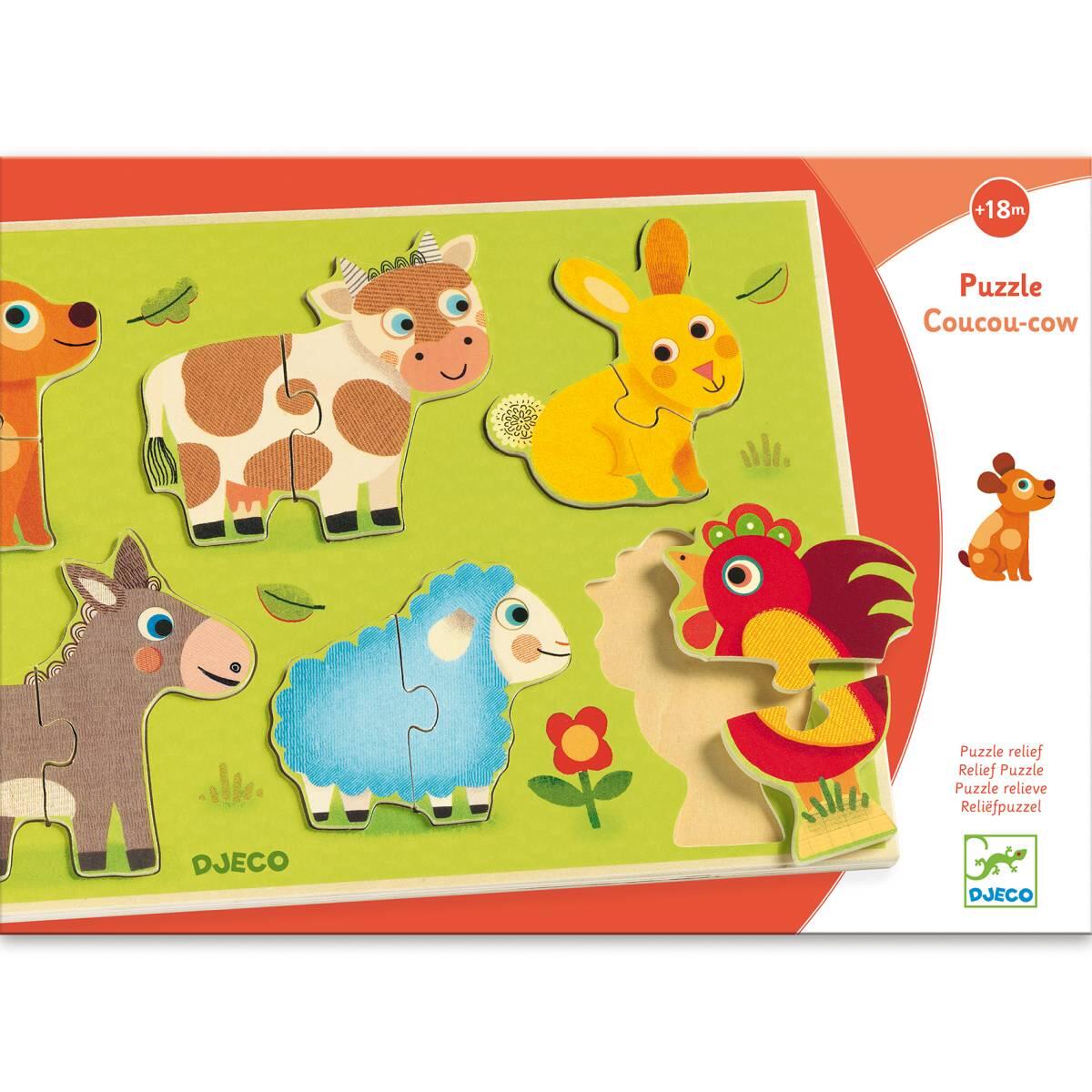Djeco - Puzzle Holz Bauernhoftiere Coucou cow Djeco - Puzzle Holz Bauernhoftiere Coucou cow