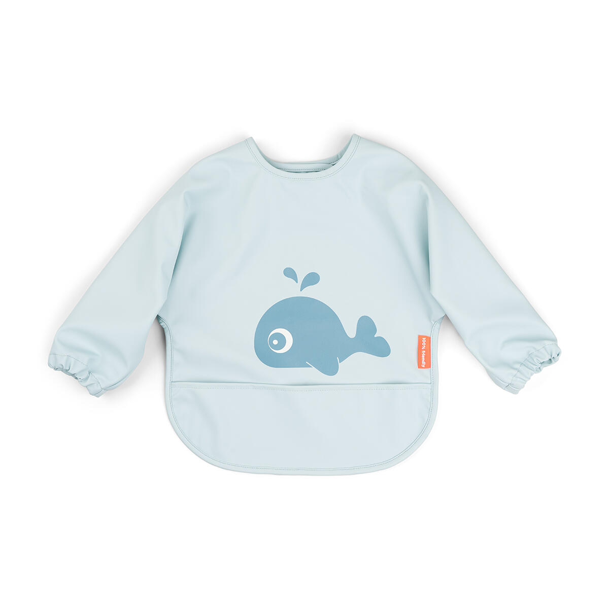 Done By Deer - Lätzchen mit Ärmel / Wal / blau Done By Deer - Lätzchen mit Ärmel / Wal / blau