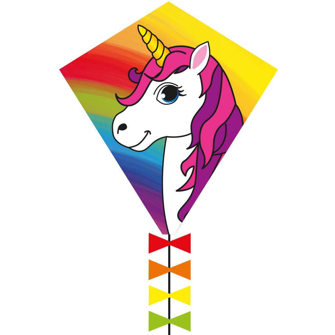 Ecoline - Eddy - Unicorn Kinderdrachen mit Drachenschwanz Ecoline - Eddy - Unicorn Kinderdrachen mit Drachenschwanz