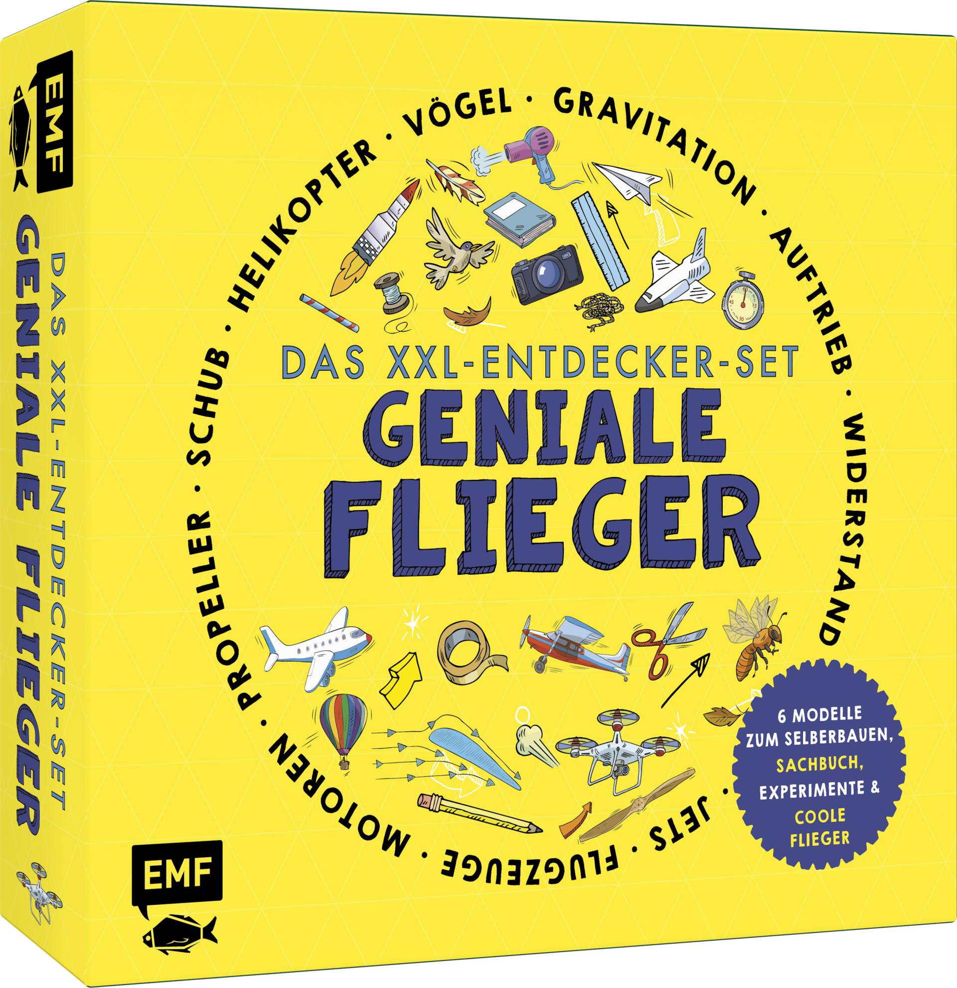 Edition Michael Fischer Verlag - Das XXL-Entdecker-Set – Geniale Flieger: 6 Modelle zum Selberbauen, Sachbuch, Experimente und faszinierende Flugma... Edition Michael Fischer Verlag - Das XXL-Entdecker-Set – Geniale Flieger: 6 Modelle zum Selberbauen, Sachbuch, Experimente und faszinierende Flugma...