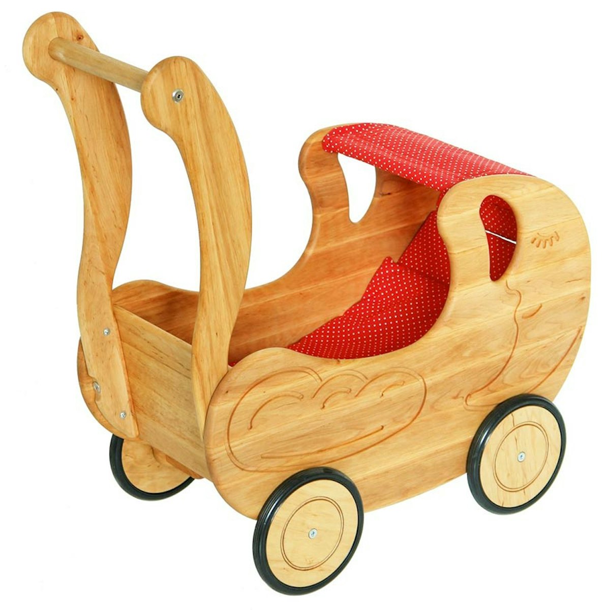 Edler Puppenwagen Vollholz 33 x 60 x 62 cm Edler Puppenwagen Vollholz 33 x 60 x 62 cm