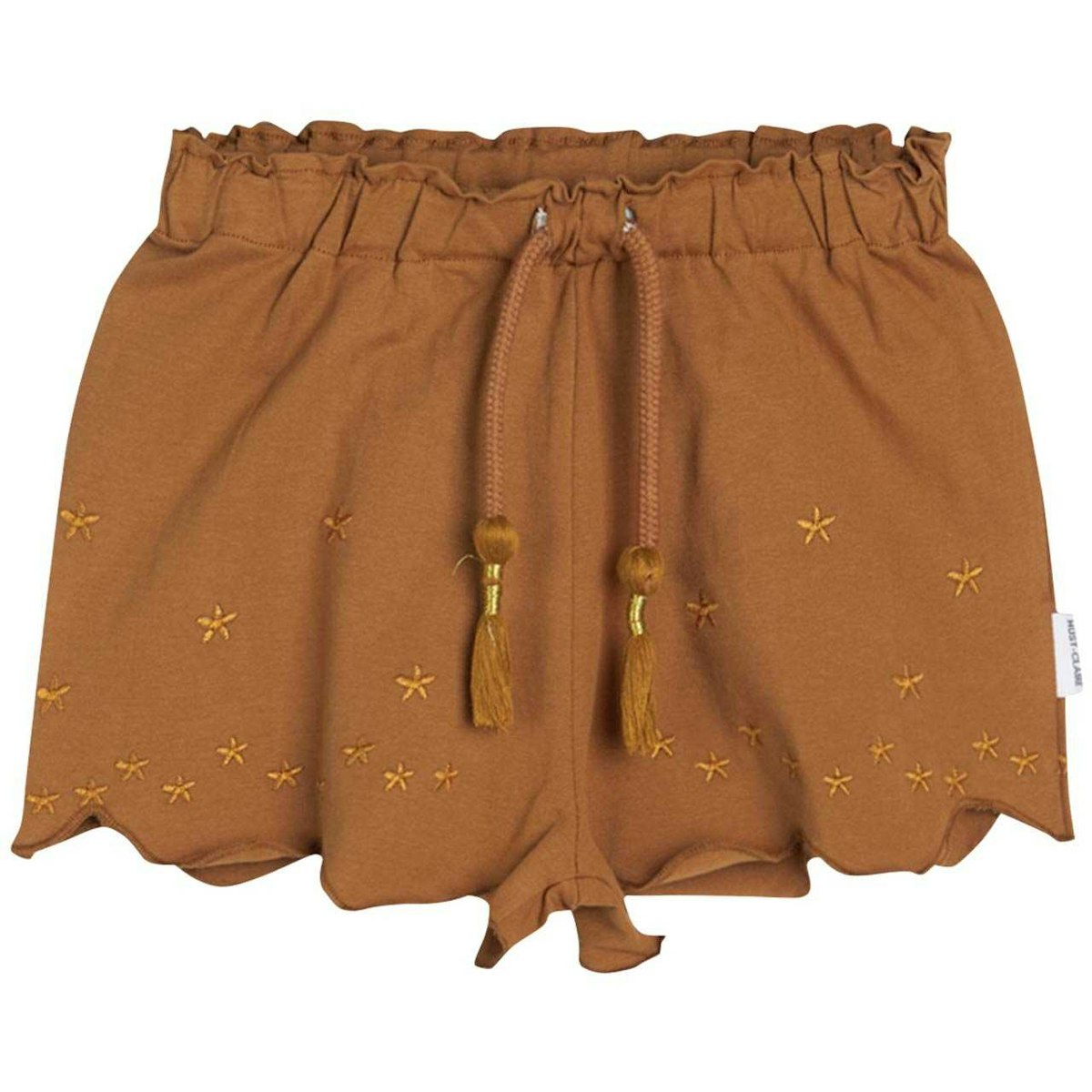 Elastische Mädchen Shorts Sterne Stickerei braun 110 Elastische Mädchen Shorts Sterne Stickerei braun 110
