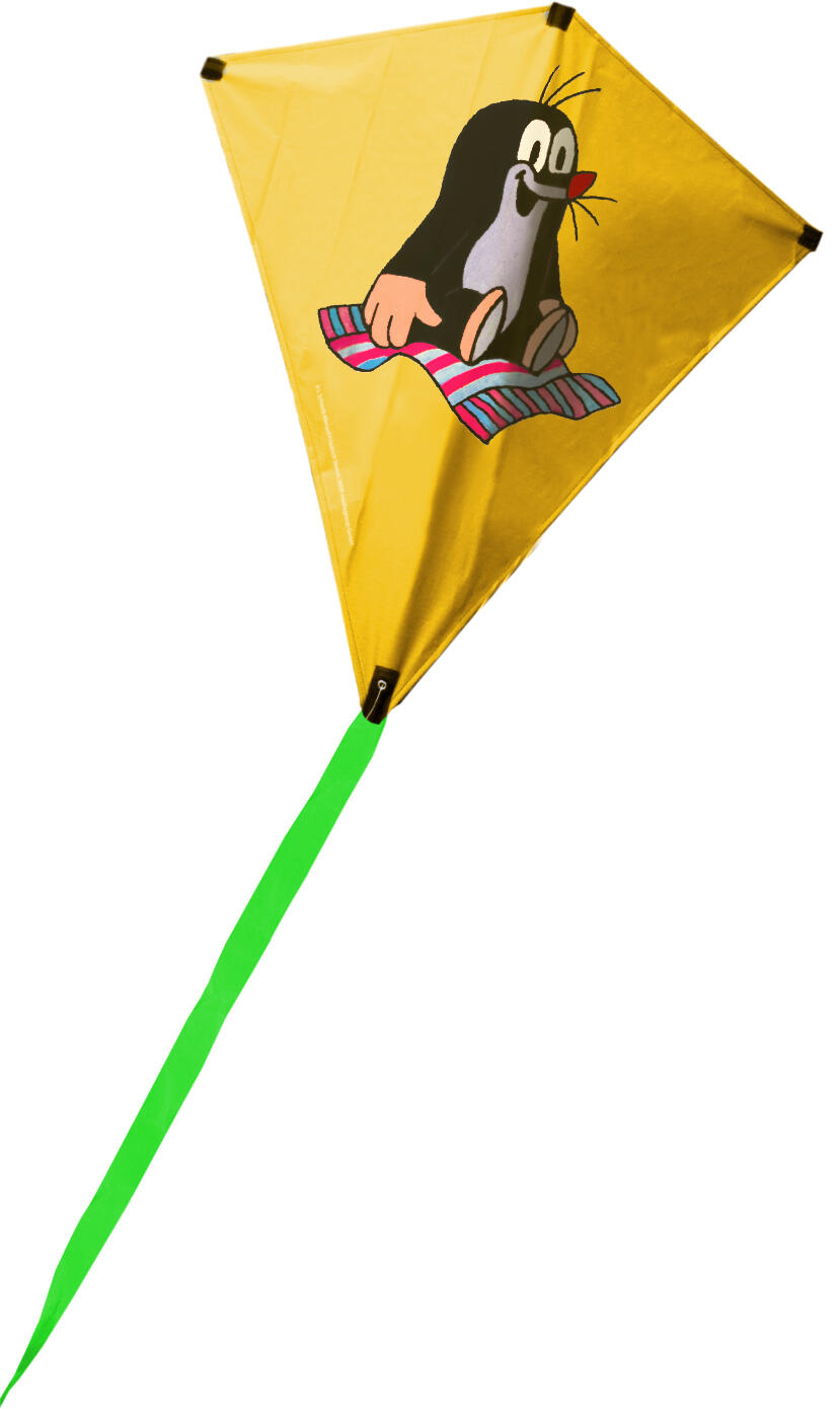 Elliot - Kinderdrachen Eddy Der kleine Maulwurf gelb 75x75cm R2F Elliot - Kinderdrachen Eddy Der kleine Maulwurf gelb 75x75cm R2F