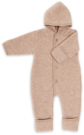 Engel Natur Merino Overall Fleece 62/68 sand melange