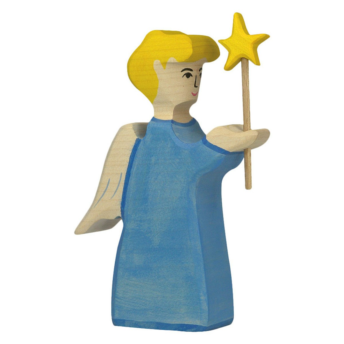 Engel mit Stern Holzfigur Engel mit Stern Holzfigur