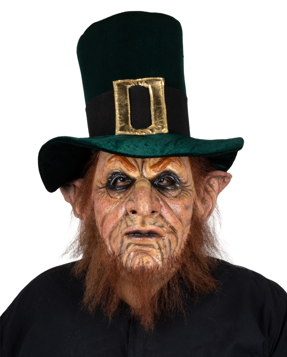 Evil Leprechaun Maske mit Haaren & Bart Evil Leprechaun Maske mit Haaren & Bart